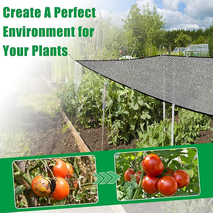 SPORTYOUTH Shade Cloth, 40% Black Sunblock Cover for Garden, 6x20 Ft Mesh Tarp with Grommets UV Resistant for Outdoor Greenhouse, Plants Vegetables Growing, Patio, Chicken Coop, Yard