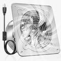 Voltset 8-Inch Kitchen Exhaust Fan, 535 CFM Exhaust Fan for Garage,Wall Mounted Attic Vent Fan, Metal Extractor Ventilation Fan with Backdraft Damper and Switch for Home Basement Industrial Use,Silver