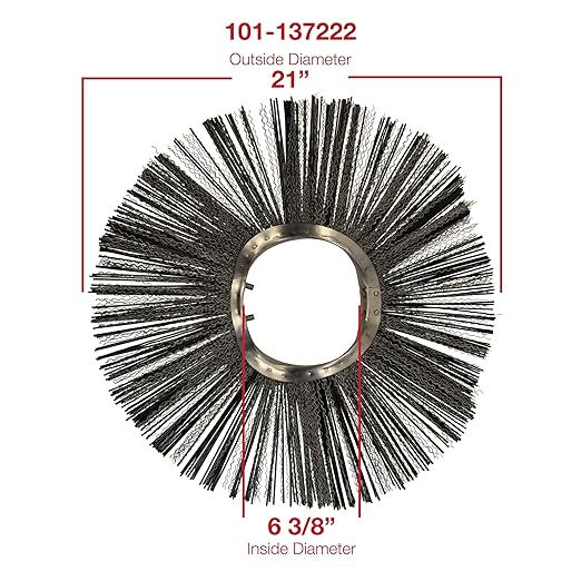 MB Replacement Brushes, 21 x 6-3/8 Inch Convoluted Poly/Wire Wafers, for Various Sweeping Brooms and Machines, Pack of 30