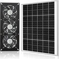 Fanspex Solar 3 Fan Kit, Waterproofed Solar Powered Fans for Outdoor Chicken Coop, Greenhouse & Shed Intake or Exhaust Air