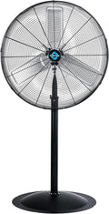 Tornado 30 Inch High Velocity Pedestal Fan, 8850 CFM Industrial Metal Stand Fan, Non-Oscillating, 3 Speed, 10 FT Power Cord, UL Safety Listed for Commercial & Warehouse Use