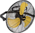 HiCFM 5100 CFM 20 inch Outdoor Wall Mount Fan, 3-Speed High Velocity Weatherproof Wall-mounted Fan with IP44 Sealed Motor and Manual GFCI Plug for Patios, Industrial, Garage and Gazebo - UL Listed