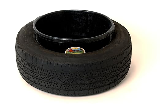 Little Giant® Heavy Duty Rubber Tub | Durable Rubber Feed Pan | Indoor & Outdoor Feed Bucket | 6.5 Gallons