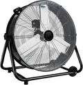 WARMLREC 24" Industrial Floor Fan, 8900 CFM High Velocity Drum Fan with 3 Speeds, Portable Heavy Duty Industrial Fan for Warehouse, Workshop, Factory, Commercial, Residential and Greenhouse Black