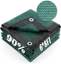 Cool Area 90% Sun Shade Cloth Mesh Tarp with Grommets for Plant Cover 6x8ft Patio Canopy Garden Pergola Greenhouse Car Barn Kennel Dark Green