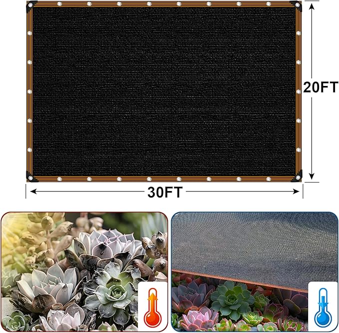 Shade Cloth - for Garden 90% Plant Shades Mesh Tarp with Grommets Outdoor Sun Shades Netting for Chicken Coop Greenhouse Vegetables Pergola Patio Cover