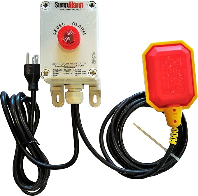 Sump Alarm WiFi Water Sensor, Wireless Sump Pump Alarm with 10 Float Switch for Indoor Outdoor Use, Weatherproof Water Detector Alarm with Free Email Alert, Audible Alarm and Server-Side Backup