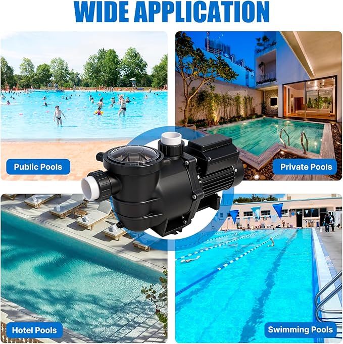 Variable Speed Pool Pump,3HP High Flow 167 GPM Energy Efficient Pool Pump,220V-240V Powerful Swimming Pool Pumps with 2inch NPT Connectors,Filter Basket for Inground or Ground Pools