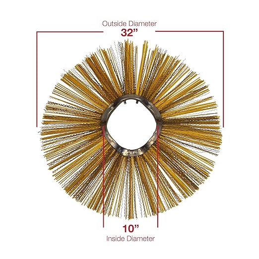 MB Replacement Brushes, 32 x 10 Inch Convoluted Poly/Wire Wafers, for Various Sweeping Brooms and Machines, Pack of 25