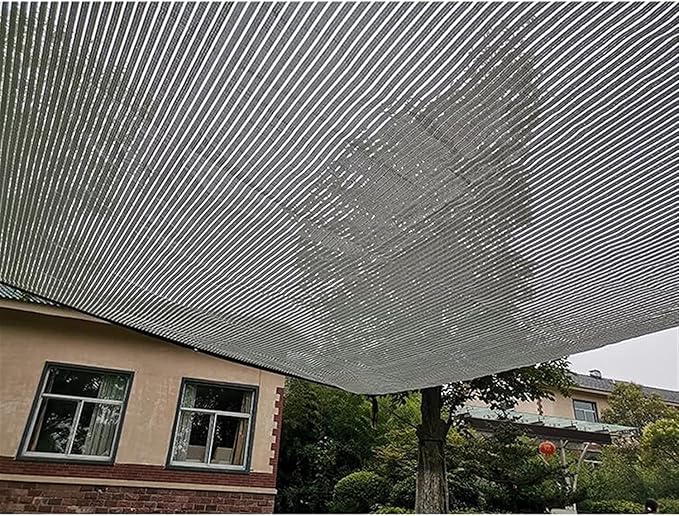 Top hacker Aluminet Shade Cloth 50%, Outdoor Sunblock Shade Cloth with Grommets, Shade Netting for Car Dogs Greenhouse Kennel Gardening Patio (Color : Silver, Size : 1x1m/3x3ft)