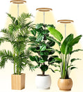 yadoker Plant Grow Light, LED Growing Light Full Spectrum for Indoor Plants,Aluminum Wood Grain Plant Lights,Height Adjustable, Automatic Timer, 5V Low Safe Voltage,Idea for Large Plant Light
