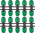 10 Pcs 1/2" to 1/4" Barbed Tee Connector, 1/2 Inch to 1/4 Inch Drip Irrigation Fittings Drip Line Reducer Tee Connectors 1/2" to 1/4" 6-Way Splitter Connectors for Garden Drip Irrigation System