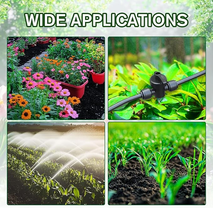 Kalolary 10 Pcs Quick Connect 1/4" Drip Irrigation Valves, Drip Irrigation Shut Off Valve Barbed Switch Valves Drip Line Parts for 1/4 Inch Drip Irrigation Tubing Garden Irrigation Watering System