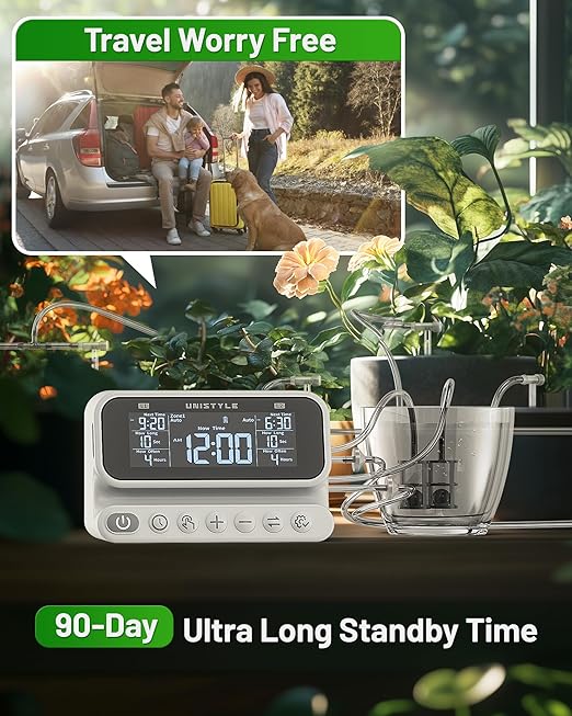[All-New 2027] 2 Zone Automatic Plant Waterer for Indoor, Unistyle Plant Watering Devices for Potted Plants, Drip Irrigation System with Programmable