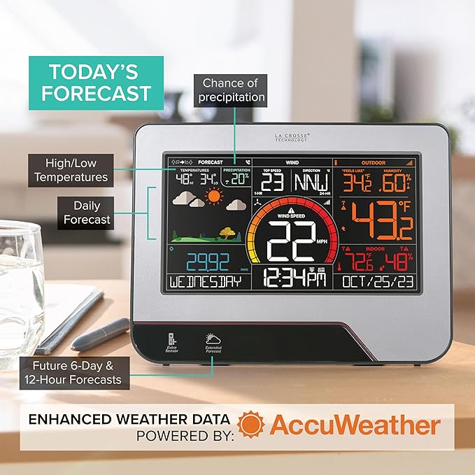 La Crosse Technology V23-WTH Wi-Fi Professional Color Wind + Weather System