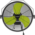 18 Inch High Velocity Wall Mounted Fan, 4580 CFM 3-Speed Metal Wall Fan with Sealed Motor, 180° Tilting Heavy Duty Industrial Fan for Patio, Garage, Barn & Gazebo, UL Listed
