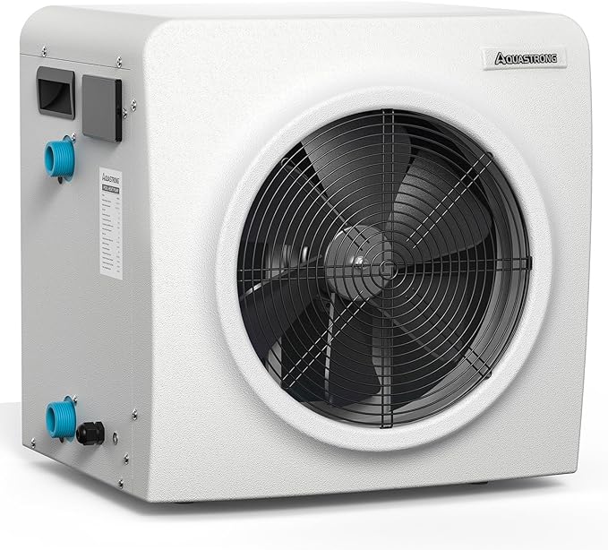 AQUASTRONG 22,000 BTU Inverter Swimming Pool Heat Pump,7.5 COP Pool Heater for Above Ground and Inground Pool Heating Smart WiFi Control and Cooling Pool Heater Pools Up to, 7000 Gallons