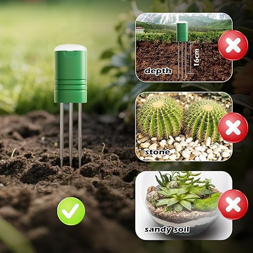 VODESON Soil Moisture Meter for Plants, Multi-Zone Wireless Soil Test Kit & Soil Thermometer, TDR4-in-1 Plant Water Meter, 230ft RF, IPX5 Waterproof, Indoor Outdoor Garden Lawn Farm(Display+2Sensor)