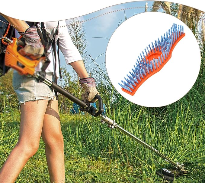 Gralara Lawn Mower Cleaning Brush Mower, Cleaning Tool Nylon Bristles Scrubber Tool for Floor Farm Home Driveway, Electric Lawn Mower, Style A