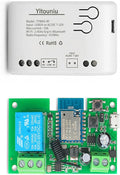 1 Channel Tuya Smart Life WiFi Momentary Inching Self-Locking Relay Switch Module,DC 7-32V/USB 5V Wireless Remote Control with RF Bluetooth, Compatible with Alexa Goolge Home (1CH)