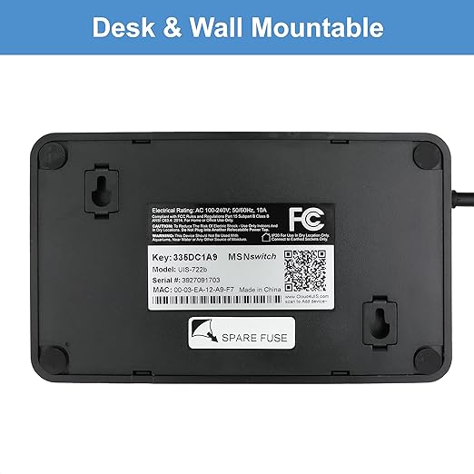 MSNSwitch2 Internet Enabled IP Remote Power Switch with Reboot - Control via Smartphone App, Cloud Service, Web Browser or API - 2 Independent AC Power Outlets (Model UIS-722b)