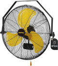 VENTISOL 20 Inch Waterproof Wall Mount Fan, High Velocity 3-Speeds 4650 CFM Heavy Duty for Home, Workshop, Industrial, Barn, Greenhouse, ETL Listed