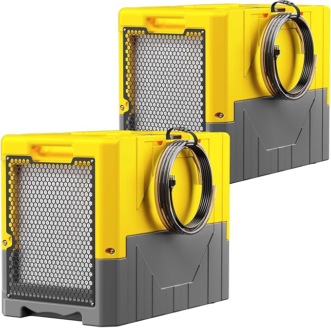 190Pints High Efficiency Commercial Dehumidifier for Basements-6000 Sq.Ft. Industrial Grade Dehumidifiers with Pump & Drain Hose for Crawl Spaces Water Damage Restoration-Auto Defrost-2PC