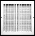 HVAC Premium 8'' w x 8'' h Adjustable AIR Supply Diffuser - HVAC Vent Cover Sidewall or Ceiling - Grille Register - High Airflow - White [Outer Dimensions: 9.875'' w X 10'h]
