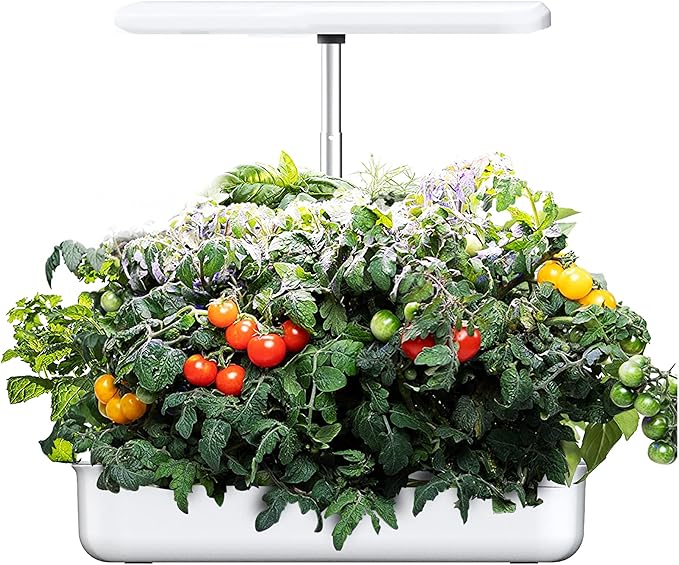 10 Pods Hydroponics Growing System Indoor Garden with LED Grow Light Smart Herb Garden Kit Automatic Timer Plants Germination Kit Height Up to 12.6"