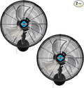 Tornado 2 Pack 16 Inch Pro Series Oscillating Wall Mount Fan -High Velocity Heavy Duty Metal Wall Mount Fan for Industrial, Commercial, Residential, and Greenhouse Use - UL Safety Listed