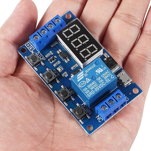 ACEIRMC 2pcs DC 6-30V Timer Relay Programmable Delay Relay Module Cycle Timer with LCD Display / 5V Micro USB, Smart Home Controller