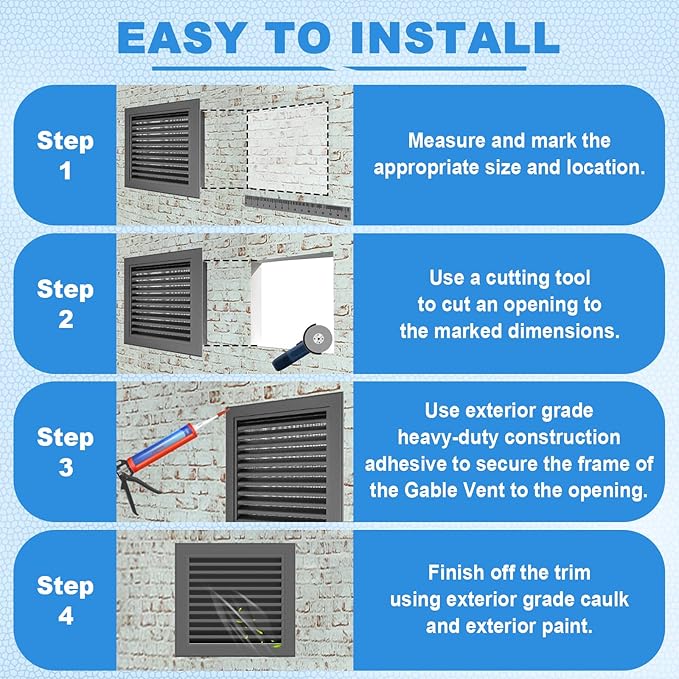 16"x22" Gable Vent Aluminum Alloy, Heavy-Duty Attic & Shed Vent with Metal Mesh, Moisture & Condensation Protection Opening 14"x20" Gray