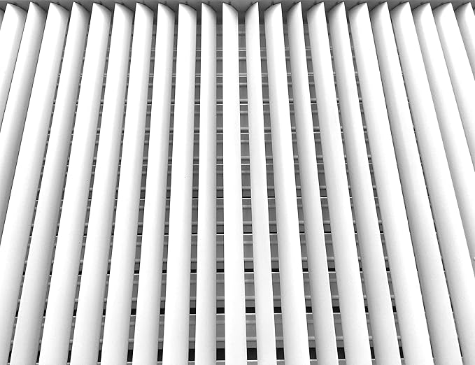 18" X 12" Adjustable AIR Supply Diffuser - HVAC Vent Cover Sidewall or Ceiling - Grille Register - High Airflow - White [Outer Dimensions: 19.75" w X 13.75" h]