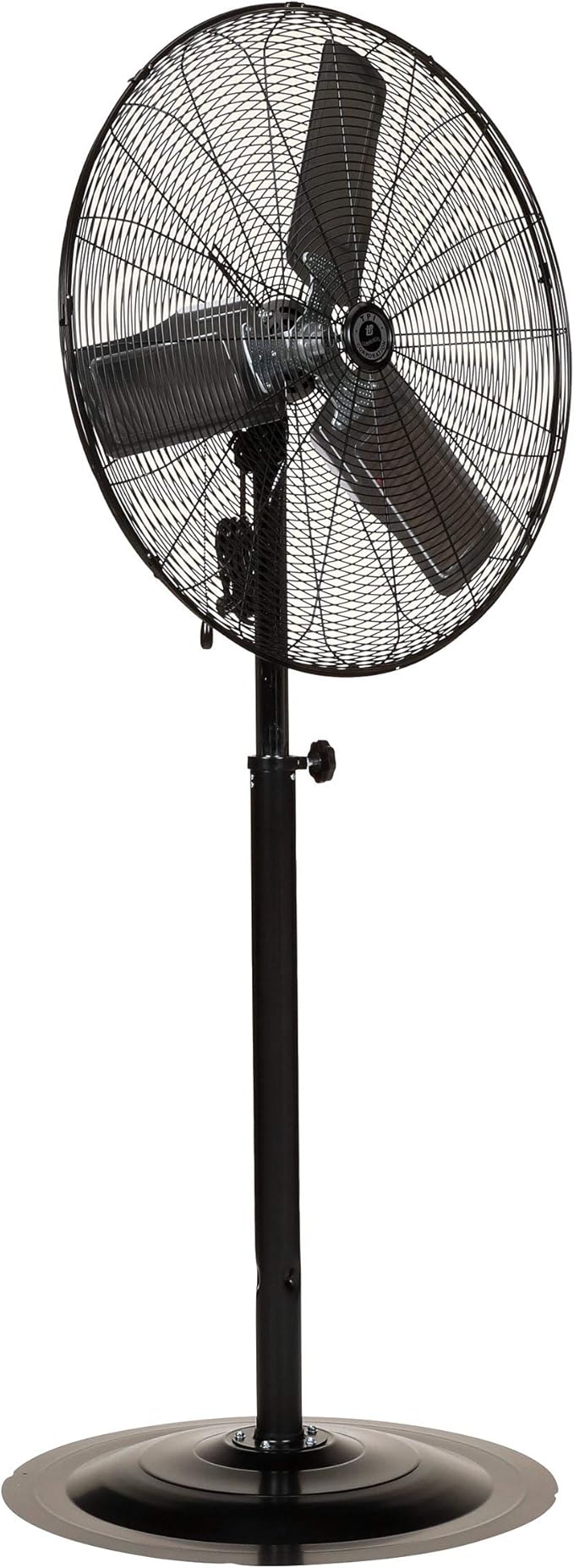 TPI Corporation CACU30-PO-HD Commercial Heavy Duty Oscillating Fan, Unassembled w/Pedestal Kit, 30" Blade Diameter, 3 Speed 1/3 HP Motor, 9' Cordset, Black
