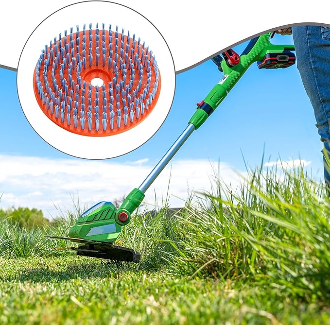 Gralara Lawn Mower Cleaning Brush Mower, Cleaning Tool Nylon Bristles Scrubber Tool for Floor Farm Home Driveway, Electric Lawn Mower, Style D