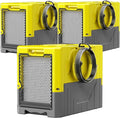 190 Pints High Efficiency Commercial Dehumidifier for Basements-6000 Sq.Ft. Industrial Grade Dehumidifiers with Pump & Drain Hose for Crawl Spaces Water Damage Restoration-Light Yellow-3PC
