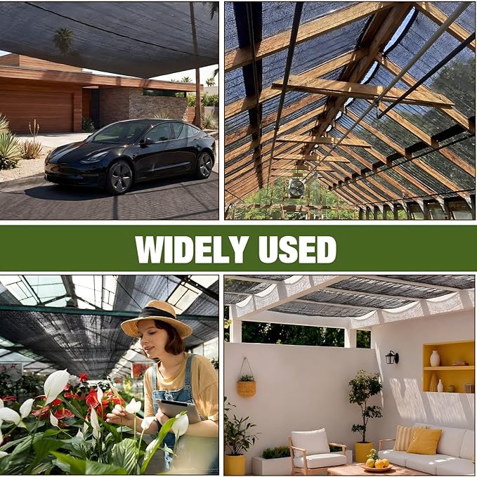 40% 6ft x 400ft Bulk Eyelets Shade Cloth Roll Sunblock Shade UV Resistant Net Windscreen Cover Fabric Roll for Garden Greenhouse Flower Plant Patio Kennel Canopy(Black)
