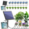 NFESOLAR 3W Solar Automatic Drip Irrigation Kit with LCD Timer, Customizable Watering Duration 1–30min & Interval 3h–7d, Anti-Siphoning Device for Potted Plants, Balcony, Garden, Patio, Vacation