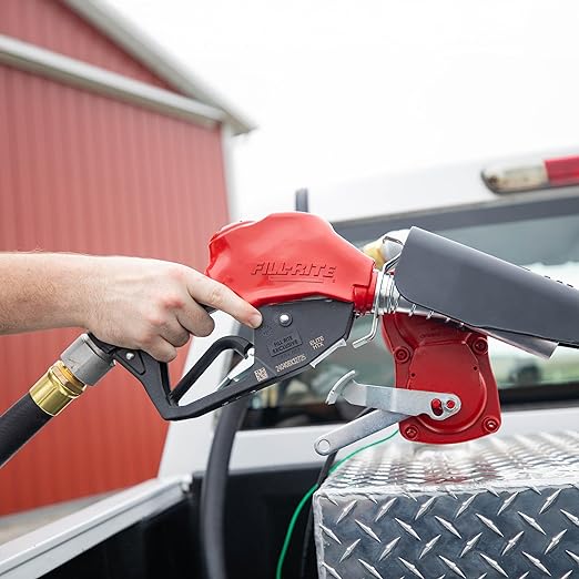 Fill-Rite N100DAU12 1” 3 to 25 GPM Heavy Duty Automatic Fuel Transfer Nozzle, Red | For Gasoline, Diesel, Biodiesel up to B20, E15 & Kerosene
