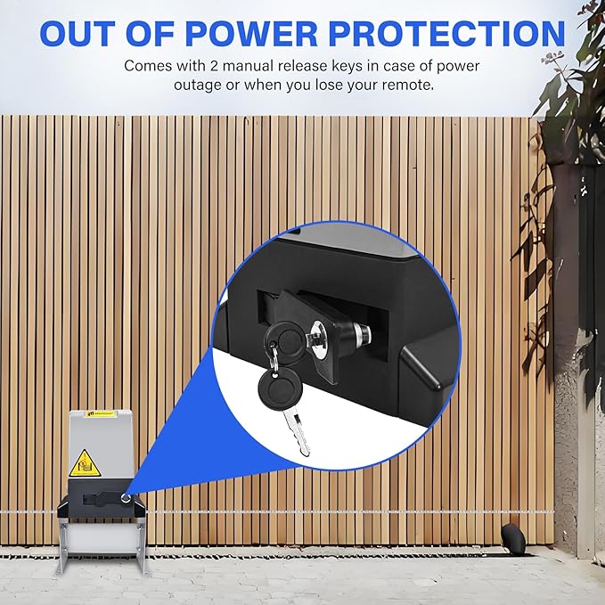 4400lbs 750W Automatic Sliding Gate Opener APP Control with 4 Remotes, Automatic Motor Remote Kit with Wireless Keyboard,Gate Operator Hardware Security System Kit for Sliding Gate Up to 40 Feet