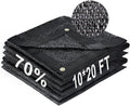 LOVE STORY 10x20FT 70% Black Shade Cloth Sun Shade Net with Grommets Sunblock Net Mesh Tarp for Garden,Plants Cover,Greenhouse and Patio
