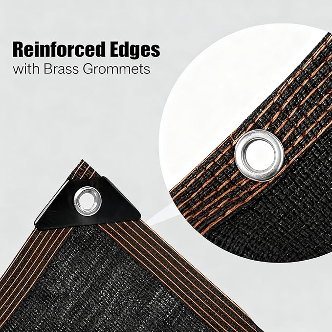 Shade Cloth - for Plants Greenhouse, 70% Sunblock Shade Sails -for Outdoor Garden Pergola Patio Lawn, Sun Protection Neting Cover for Kennel Chicken Coop Easier to Hang Plant Cover