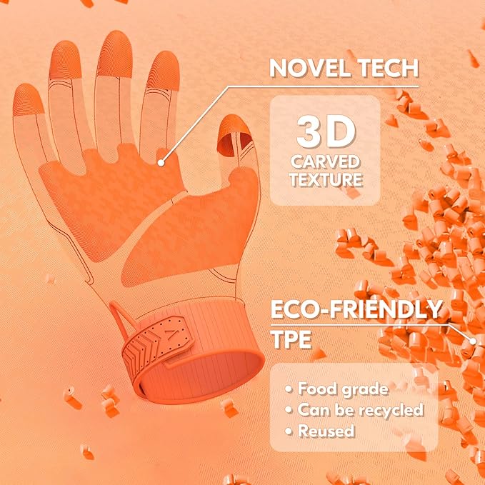 Vgo... NGG X1 Chemical Resistant Work Gloves,Starﬁsh-Gen Seamless Gription Work Gloves,Reusable,Waterproof (TP1147)