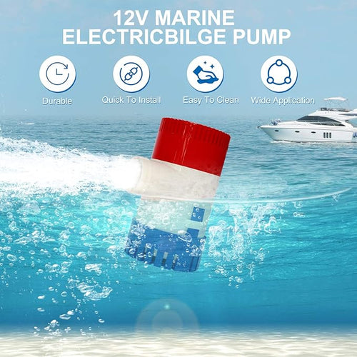 1100Gph 12V Submersible Marine Electric Bilge Water Pump for Boat Caravan RV