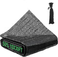 Bigmeta Cuttable Shade Cloth for Garden - 10x30FT 50% UV-Resistant Mesh Tarp with Rope, Black Sun Cover Net for Patio Greenhouse Raised Beds Plants