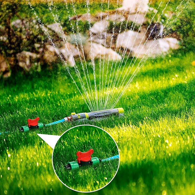 Tondiamo Drip Irrigation Shut off Valve 1/2 Inch Universal Drip Irrigation Tubing Coupling Valve Connector Locking Fitting Compatible with 16 to 17 mm Drip Tape Tubing Sprinkler System (12 Pieces)