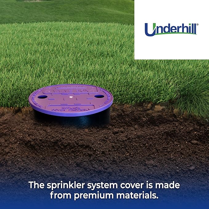 Underhill Sprinkler Valve Round Box Lid, VersaLid 10 Inch Universal, Cover for Automatic Irrigation System, Purple, VL-10P