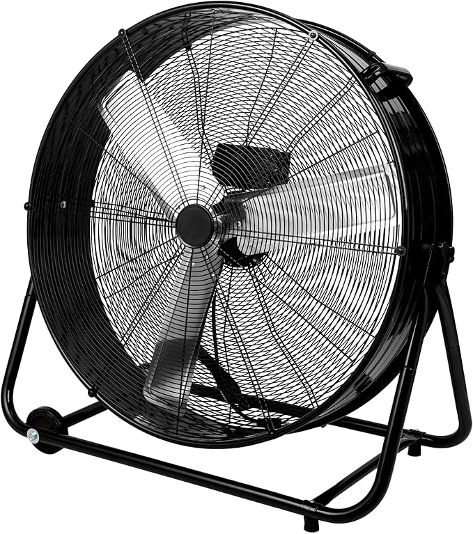 Bestronair 30 Inch High Velocity Drum Fan, 11000CFM Heavy Duty Industrial Floor Fan for Garage, 360° Tilt Metal Shop Fans with 3 Speeds for Warehouse, Factory, Commercial, Basement, Workshop, Gym