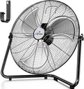 iLIVING 20 Inch Heavy Duty Floor & Wall Mount Fan - 5750 CFM High Velocity, 120-Watt, 3-Speed, Industrial Cooling for Garage, Workshop, Office, Home - UL Listed, Black