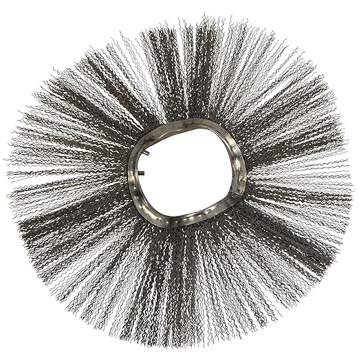 MB Replacement Brushes, 21 x 6-3/8 Inch Convoluted Wire Wafers, for Various Sweeping Brooms and Machines, Pack of 30